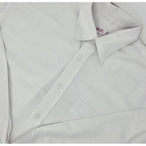 Bugatchi Uomo Long Sleeve Button Down Shirt Men's Large White Microfiber EUC